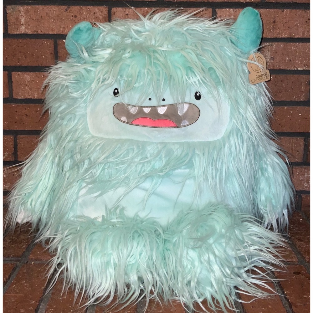 Animal Adventure Mint Green Yeti Plush Shaggy Monster Stuffed Animal 20"